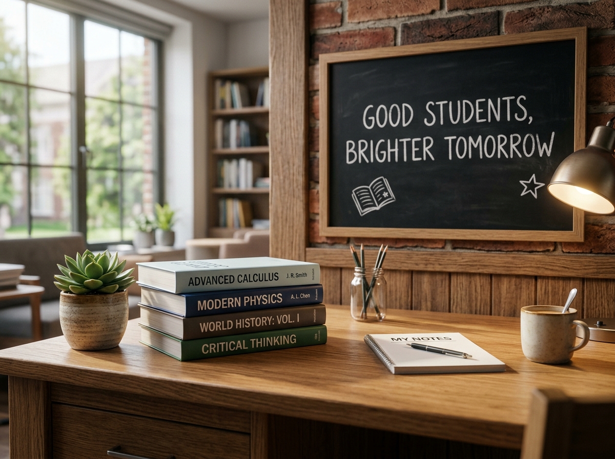 Good Students, Brighter Tomorrow study space at Amit Academy